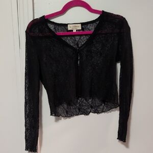 ⚡3/40$⚡ Le Château Spiderweb Black Lace Top